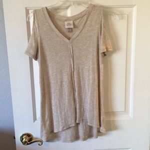 Tan Cold shoulder top by Knox Rose size M